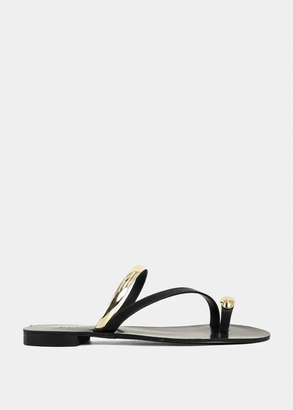 NEW SHU SHOP women's brenda flat sandal in black
